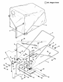 Bag-N-Wagon Frame  Canopy Diagram and Parts List for 25084BS  Snapper Lawn Tractor
