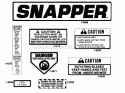 Decals Diagram and Parts List for 2811X5S  Snapper Lawn Tractor