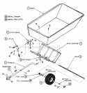 Dump Cart Accessory Diagram and Parts List for 2811X5S  Snapper Lawn Tractor