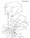 Bag-N-Wagon Frame  Canopy Diagram and Parts List for 2811X5S  Snapper Lawn Tractor