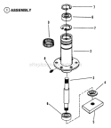Spindle Diagram and Parts List for 4111X6S  Snapper Lawn Tractor
