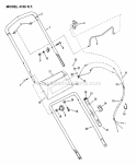 4150RT Handle Assembly Diagram and Parts List for 4150  Snapper Trimmer