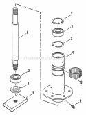 Spindle Diagram and Parts List for 421613BVE1  Snapper Lawn Tractor