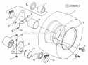 Wheels-Rear Diagram and Parts List for 421613BVE1  Snapper Lawn Tractor