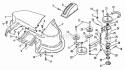 42 Deck Cover Blade Brake Diagram and Parts List for 421613BVE1  Snapper Lawn Tractor