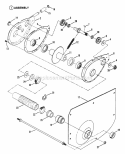 Chain Case LH Fender Diagram and Parts List for 421613BVE1  Snapper Lawn Tractor