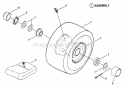 Wheels-Front Diagram and Parts List for 421614BVE  Snapper Lawn Tractor