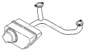Exhaust Muffler Diagram and Parts List for 421614BVE  Snapper Lawn Tractor