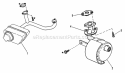 Exhaust Muffler Diagram and Parts List for 421615BVE  Snapper Lawn Tractor