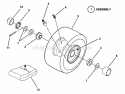 Wheels - Front Diagram and Parts List for 421616BVE 82384 Snapper Lawn Tractor