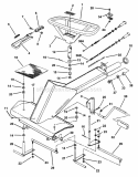 Front End Steering Diagram and Parts List for 421616BVE 82384 Snapper Lawn Tractor