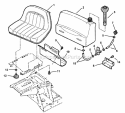 Fuel Tank  OperatorS Seat Diagram and Parts List for 421616BVE 82384 Snapper Lawn Tractor
