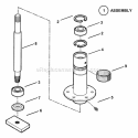 Spindle Assembly Diagram and Parts List for 421616BVE 82384 Snapper Lawn Tractor