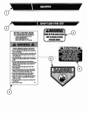 Decals (Part 1) Diagram and Parts List for 421620BVE  Snapper Lawn Tractor