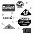 Decals (Part 3) Diagram and Parts List for 421620BVE  Snapper Lawn Tractor