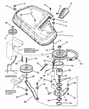 Deck Cover Belts Blade Brake Diagram and Parts List for 421620BVE  Snapper Lawn Tractor