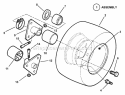 Wheels - Rear Diagram and Parts List for 421622BVE 84707 Snapper Lawn Tractor