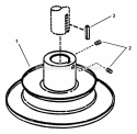Drive Disc Assembly Diagram and Parts List for 421622BVE 84707 Snapper Lawn Tractor