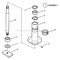 Spindle Assembly Diagram and Parts List for 421622BVE 84707 Snapper Lawn Tractor