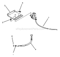 Throttle Control Diagram and Parts List for 421622BVE 84707 Snapper Lawn Tractor