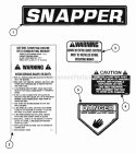 Decals (Part 1) Diagram and Parts List for 421622BVE 84707 Snapper Lawn Tractor