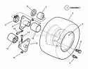 Wheels - Rear Diagram and Parts List for 421823BVE 84880 Snapper Lawn Tractor