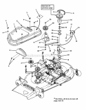 Deck Cover Belts Blade Brake Diagram and Parts List for 421823BVE 84880 Snapper Lawn Tractor