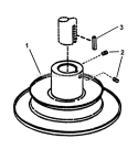 Drive Disc Assembly Diagram and Parts List for 421823BVE 84880 Snapper Lawn Tractor