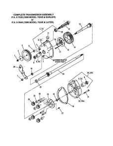Transmission (Differential) Diagram and Parts List for EP21500E  Snapper Lawn Mower