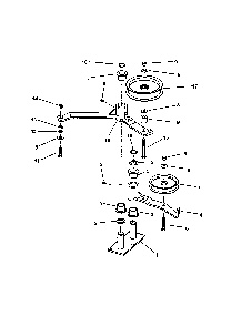 52" deck idler Diagram and Parts List for SPA610-  Snapper Lawn Mower