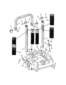 Roll Bar Protective Structure Diagram and Parts List for NZMX32734BV  Snapper Lawn Mower