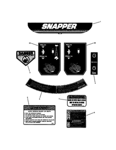 Part Location Diagram of 7013010 Snapper WARNING DECAL