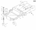 Main Frame  Front Casters Group Diagram and Parts List for 400ZB2748 5900528 Snapper Lawn Tractor