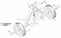 Transport Wheels  Arms Diagram and Parts List for 301T 85006 Snapper Tiller