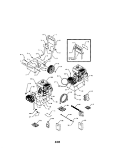 Unit Diagram and Parts List for 1661-0  Snapper Pressure Washer