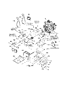 Engine & frame Diagram and Parts List for 1301695964  Snapper Snow Blower