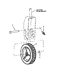 Front wheels (swivel model) Diagram and Parts List for 84287  Snapper Lawn Mower