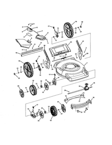 Deck Diagram and Parts List for 7800264 SPV22675HWFC Snapper Lawn Mower