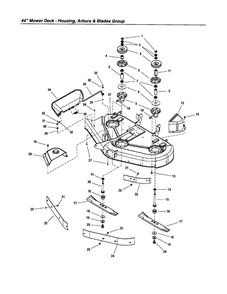 Part Location Diagram of 1706709A Snapper Rod, Deflector, Front