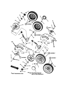Rear Wheels Diagram and Parts List for 7800169 SPV211S Snapper Lawn Mower