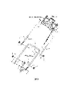 Handle & controls (manual start) Diagram and Parts List for 13037130  Snapper Lawn Mower
