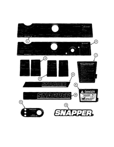 Decals 1 Diagram and Parts List for 84560  Snapper Snow Blower