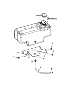 Fuel Tank Diagram and Parts List for LT24520 7800317 Snapper Lawn Tractor