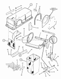 Catcher Group Diagram and Parts List for 7060945  Snapper Lawn Tractor