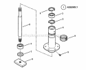 Spindle Assembly Diagram and Parts List for 421823BVE 84880 Snapper Lawn Tractor