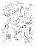 Catcher Group Diagram and Parts List for 7063046  Snapper Lawn Tractor