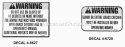 Decal Group Diagram and Parts List for 7063082  Snapper Lawn Tractor