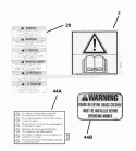 Decals Diagram and Parts List for 7063130  Snapper Lawn Tractor