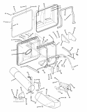 Clamshell Catcher Diagram and Parts List for 7063131  Snapper Lawn Tractor Accessories