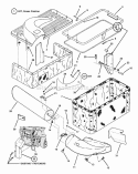 Catcher Group Diagram and Parts List for 7063157  Snapper Lawn Tractor